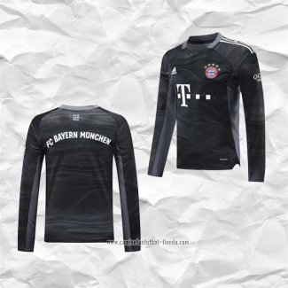 Camiseta Bayern Munich Portero 2021 2022 Manga Larga Negro