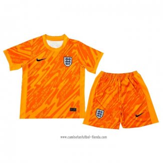 Camiseta Inglaterra Portero 2024 Nino Naranja