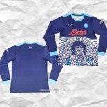 Camiseta Napoli Maradona Special 2021 2022 Manga Larga