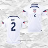 Camiseta Primera Estados Unidos Jugador Dest 2022