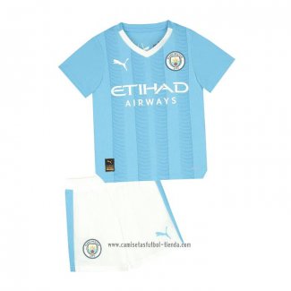 Camiseta Primera Manchester City 2023 2024 Nino