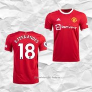 Camiseta Primera Manchester United Jugador B.Fernandes 2021 2022