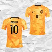 Camiseta Primera Paises Bajos Jugador Memphis 2022