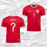 Camiseta Segunda Polonia Jugador Milik 2022