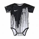 Camiseta de Entrenamiento Corinthians 2022 Bebe Negro y Blanco