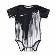 Camiseta de Entrenamiento Corinthians 2022 Bebe Negro y Blanco