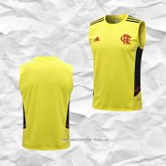 Camiseta de Entrenamiento Flamengo 2022 2023 Sin Mangas Amarillo