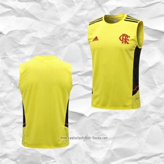 Camiseta de Entrenamiento Flamengo 2022 2023 Sin Mangas Amarillo