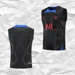 Camiseta de Entrenamiento Paris Saint-Germain Jordan 2022 2023 Sin Mangas Negro