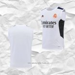 Camiseta de Entrenamiento Real Madrid 2022 2023 Sin Mangas Blanco