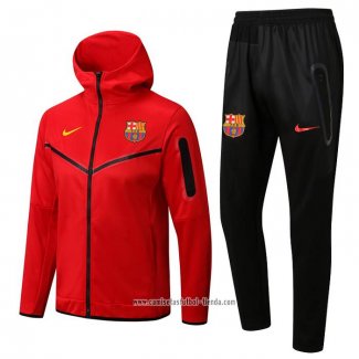 Chandal con Capucha del Barcelona 2022 2023 Rojo