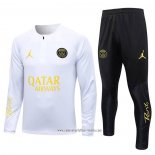 Chandal de Sudadera del Paris Saint-Germain Jordan 2023 2024 Nino Blanco