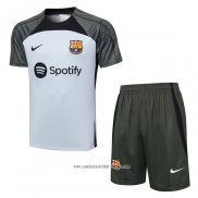 Chandal del Barcelona 2023 2024 Manga Corta Gris - Pantalon Corto