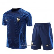 Chandal del Francia 2022 2023 Manga Corta Azul Oscuro - Pantalon Corto