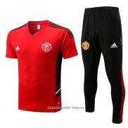 Chandal del Manchester United 2022 2023 Manga Corta Rojo