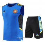 Chandal del Manchester United 2022 2023 Sin Mangas Azul