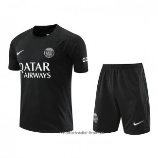 Chandal del Paris Saint-Germain 2022 2023 Manga Corta Negro - Pantalon Corto