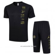 Chandal del Paris Saint-Germain Jordan 2023 2024 Manga Corta Negro - Pantalon Corto