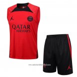 Chandal del Paris Saint-Germain Jordan 2023 2024 Sin Mangas Rojo