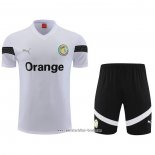 Chandal del Senegal 2023 2024 Manga Corta Blanco - Pantalon Corto