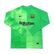 Camiseta Barcelona Portero 2021 2022 Manga Larga Verde