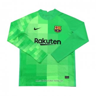 Camiseta Barcelona Portero 2021 2022 Manga Larga Verde