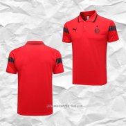 Camiseta Polo del AC Milan 2023 2024 Rojo