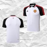 Camiseta Polo del Manchester United 2022 2023 Blanco