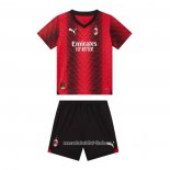 Camiseta Primera AC Milan 2023 2024 Nino