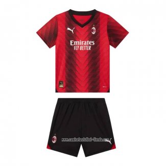 Camiseta Primera AC Milan 2023 2024 Nino