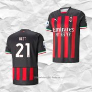 Camiseta Primera AC Milan Jugador Dest 2022 2023