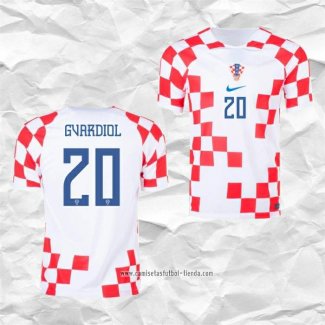 Camiseta Primera Croacia Jugador Gvardiol 2022