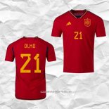 Camiseta Primera Espana Jugador Olmo 2022