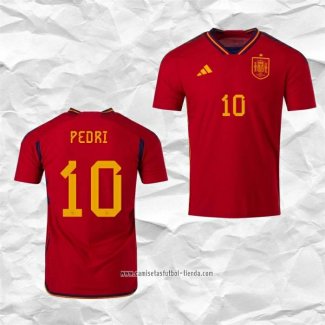 Camiseta Primera Espana Jugador Pedri 2022