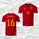 Camiseta Primera Espana Jugador Rodrigo 2022