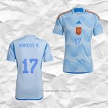 Camiseta Segunda Espana Jugador Marcos A. 2022