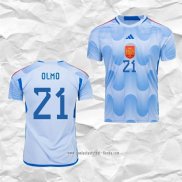 Camiseta Segunda Espana Jugador Olmo 2022