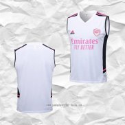 Camiseta de Entrenamiento Arsenal 2023 2024 Sin Mangas Blanco