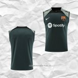 Camiseta de Entrenamiento Barcelona 2023 2024 Sin Mangas Verde
