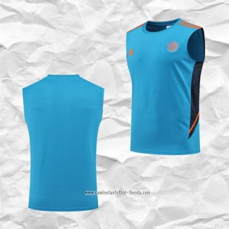 Camiseta de Entrenamiento Manchester United 2022-2023 Sin Mangas Azul