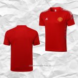 Camiseta de Entrenamiento Manchester United 2021 2022 Rojo