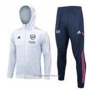 Chandal con Capucha del Arsenal 2023 2024 Gris