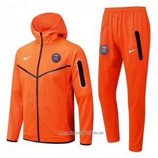 Chandal con Capucha del Paris Saint-Germain 2022 2023 Naranja