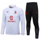 Chandal de Sudadera del AC Milan 2023 2024 Blanco