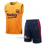 Chandal del Barcelona 2022 2023 Sin Mangas Naranja