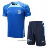 Chandal del Inglaterra 2022 2023 Manga Corta Azul - Pantalon Corto
