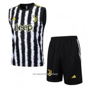 Chandal del Juventus 2023 2024 Sin Mangas Negro y Blanco