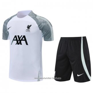 Chandal del Liverpool 2022 2023 Manga Corta Blanco - Pantalon Corto