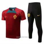 Chandal del Portugal 2022 2023 Manga Corta Rojo