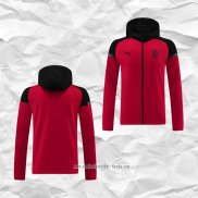 Chaqueta con Capucha del AC Milan 2024 2025 Rojo